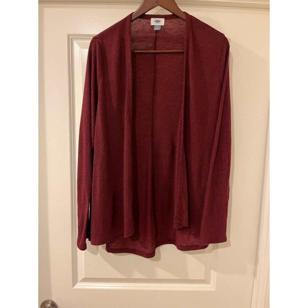 Dark Red Old Navy Waterfall Cardigan